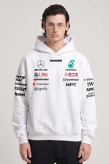 Mercedes AMG Petronas F1 Oversized White Hoodie