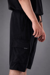 Interlock Black Cargo Shorts