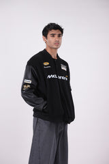 McLaren '2VI Faux Leather Varsity Jacket