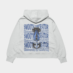 Smooth Operator White Oversized Hoodie