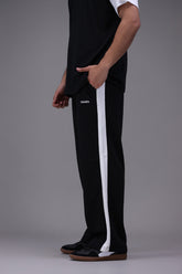 Striped Wide Leg Trousers Black