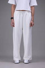 Wide Leg Terry Trousers Cloudy