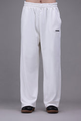 Wide Leg Terry Trousers Cloudy