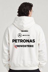 Mercedes AMG Petronas F1 Oversized White Hoodie
