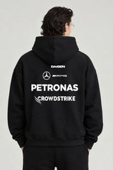Mercedes AMG Petronas F1 Oversized Black Hoodie