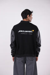 McLaren '2VI Faux Leather Varsity Jacket