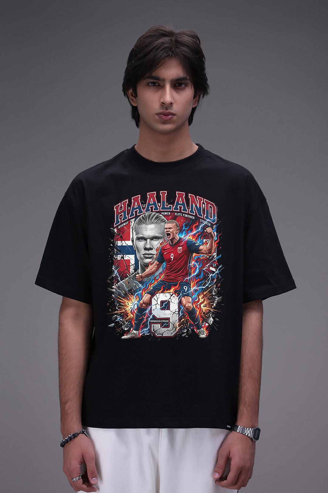 Haaland Norwegian Striker World Cup Boxy Fit T-shirt