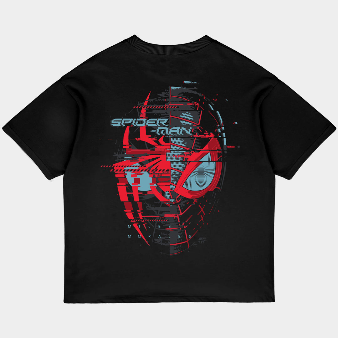 Spiderman Miles Morales Oversized Black Tee