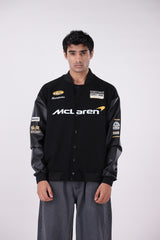 McLaren '2VI Faux Leather Varsity Jacket