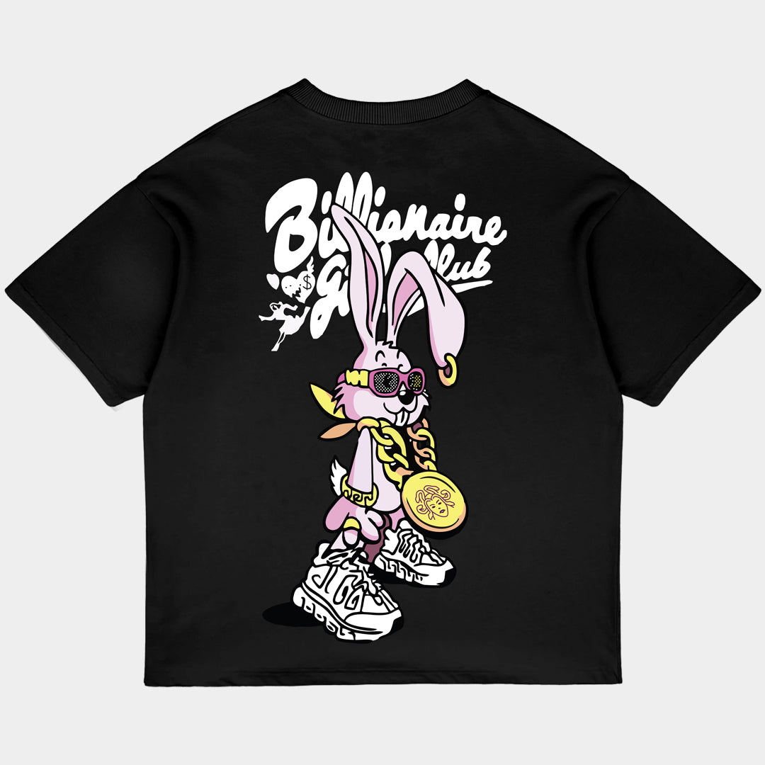 Billionaire Girls Oversized Black Tee
