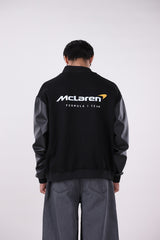 McLaren '2VI Faux Leather Varsity Jacket