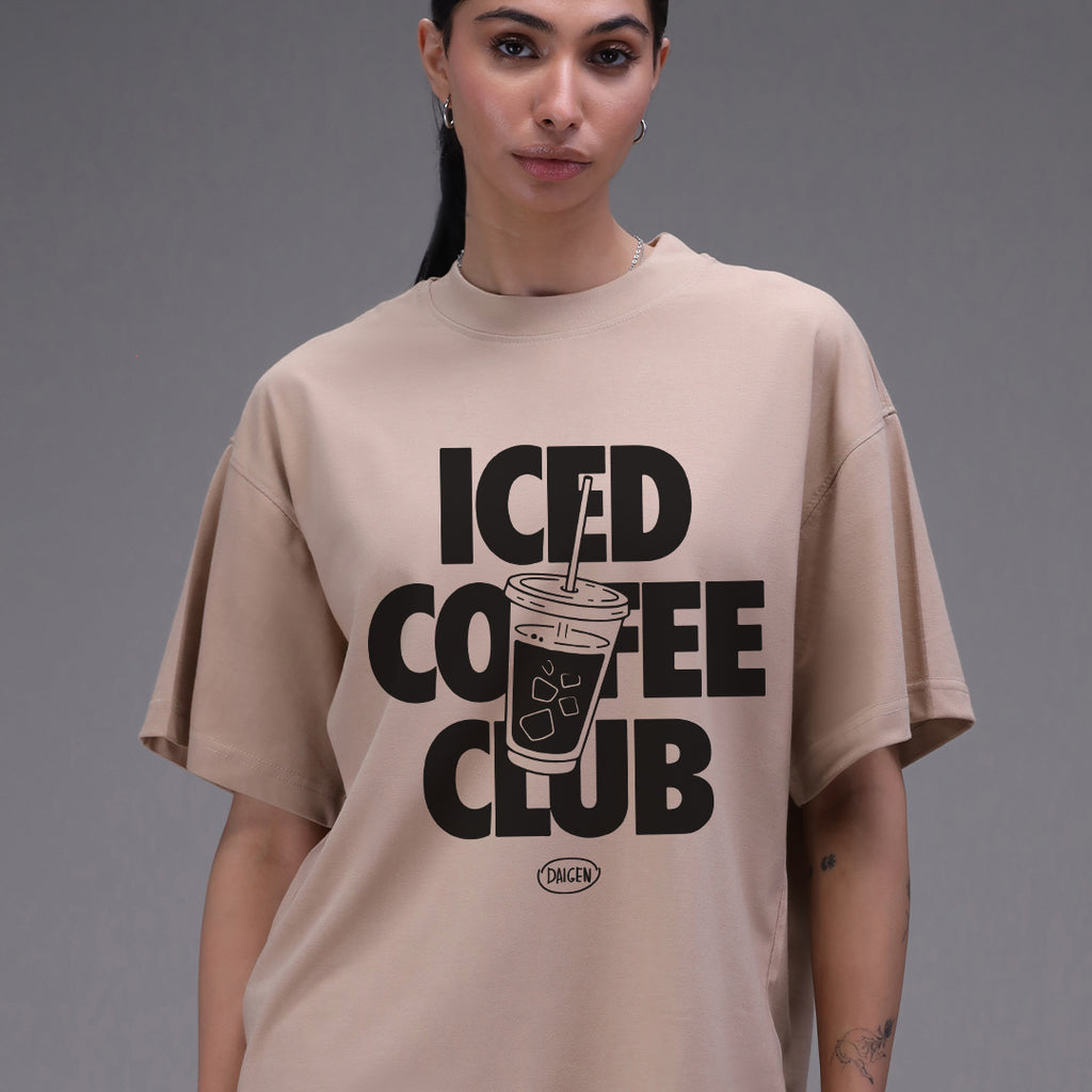 Daigen Iced Coffee Club Boxy Fit T-Shirt Pakistan | Oversized Tee – Daigen & Co.