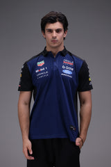 Max Verstappen polo shirt navy front male model Pakistan