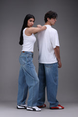 Relaxed Wide Leg Jeans