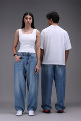 Relaxed Wide Leg Jeans