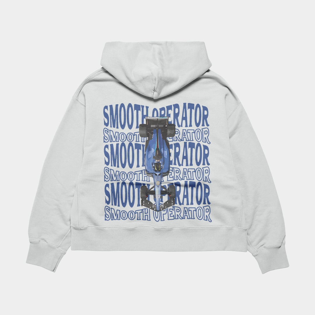 Smooth Operator White Oversized Hoodie