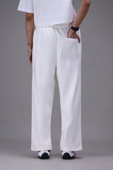 Wide Leg Terry Trousers Cloudy