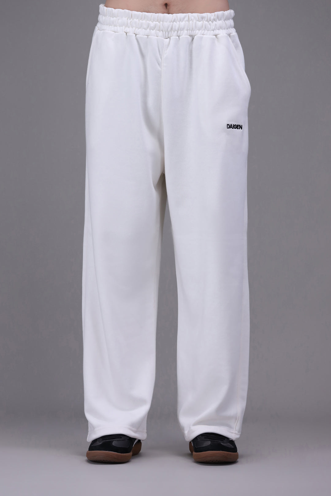 Wide Leg Terry Trousers Cloudy